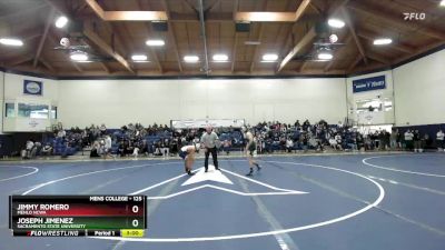 125 lbs Cons. Round 2 - Joseph Jimenez, Sacramento State University vs Jimmy Romero, Menlo NCWA