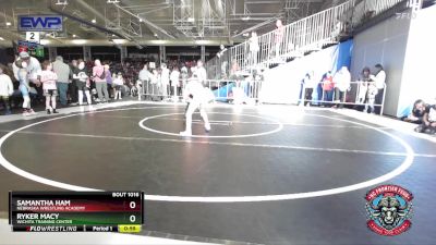 52 lbs Quarterfinal - Samantha Ham, Nebraska Wrestling Academy vs Ryker Macy, Wichita Training Center