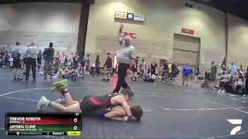 130 lbs Round 3 (6 Team) - Trevor Sobota, BadBass vs Jayden Cline, Untouchables Black