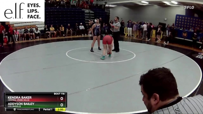 130 lbs. Champ. Round 1 - Kendra Baker, Central (Park Hills) vs Addyson ...