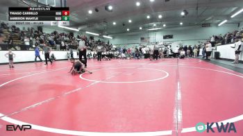 49 lbs Consi Of 4 - Thiago Carrillo, Honey Badgers Wrestling Club vs Jameson Mantle, Wagoner Takedown Club