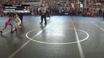 55 lbs Cons. Round 3 - Talia Weaver, Xenia Gladiator Wrestling Club vs Ruby Crissman, 10th Planet Wrestling