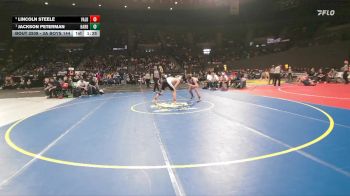 3A Boys 144 lbs Semifinal - Jackson Peterman, Harrisburg Boys vs Lincoln Steele, Vale Boys