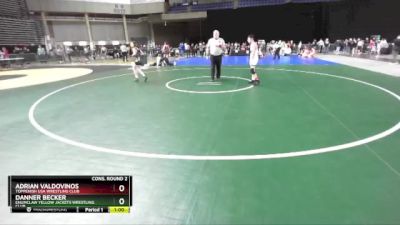 92 lbs Cons. Round 2 - Danner Becker, Enumclaw Yellow Jackets Wrestling Club vs Adrian Valdovinos, Toppenish USA Wrestling Club