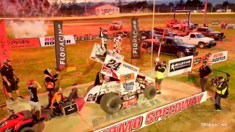 Rico Abreu Reacts After Stealing Kubota High Limit Victory On Last Lap At Kokomo
