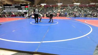 145 lbs 3rd Place Match - Alysia Carter, Little Rock Central High School Wrestling vs Hunter Henninger, Blazing Yetis Wrestling Club