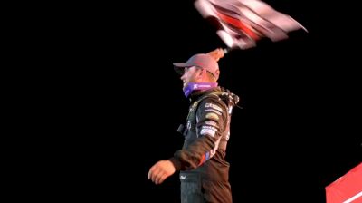 Hudson O'Neal Reacts After Stealing FloRacing Night Victory At Marshalltown