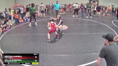 41 lbs Cons. Round 1 - Weston Campbell, Dixie Hornets vs Declan Barnwell, Jet Wrestling Club