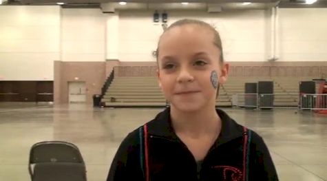 10-Year-Old Colbi Flory after Scoring a Perfect 10!