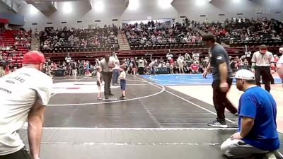 40 lbs Consi Of 8 #1 - Brantley Blankenship, Dark Cloud Wrestling Club vs Lucian Dohn, Skiatook Youth Wrestling 2022-23