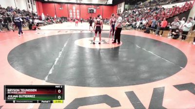 126 lbs Cons. Round 4 - Bryson Teunissen, Belvidere (NORTH) vs Julian Gutierrez, HUNTLEY