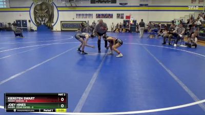 110 lbs Round 1 (6 Team) - Kiersten Swart, Mount Vernon vs Joey Hines, Xavier, Cedar Rapids