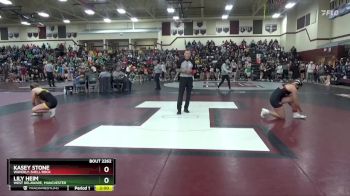 155 lbs Cons. Round 3 - Lily Heim, West Delaware, Manchester vs Kasey Stone, Waverly-Shell Rock