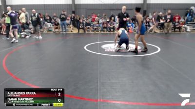 120 lbs Cons. Round 1 - Isaiah Martinez, All In Wrestling Academy vs Alejandro Parra, Unattached