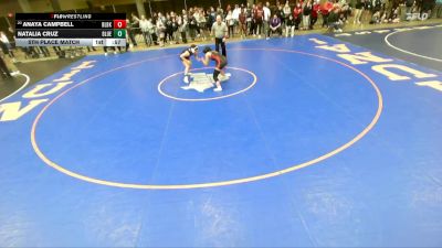 130 lbs 5th Place Match - Anaya Campbell, Bolingbrook vs Natalia Cruz, Unattached