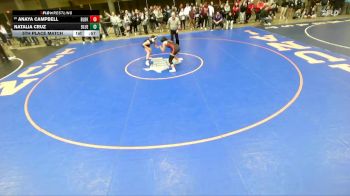 130 lbs 5th Place Match - Anaya Campbell, Bolingbrook vs Natalia Cruz, Unattached