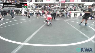 67 lbs Consi Of 4 - Isaiah Rodriguez, All American Wrestling vs Delanie Wartchow, Shelton Wrestling Academy