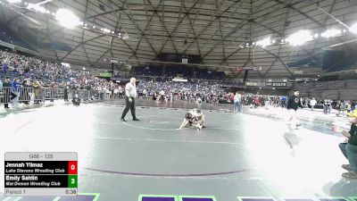 125 lbs Quarters - Jennah Yilmaz, Lake Stevens Wrestling Club vs Emily Sahlin, Mat Demon Wrestling Club