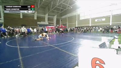 120 lbs Quarterfinal - Nash Johnston, Sanderson Wrestling Academy vs Jordan Sandoval, Sanderson Wrestling Academy