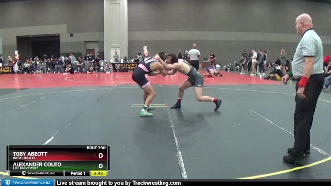 157 lbs Semifinal - Toby Abbott, West Liberty vs Alexander Couto, Life ...