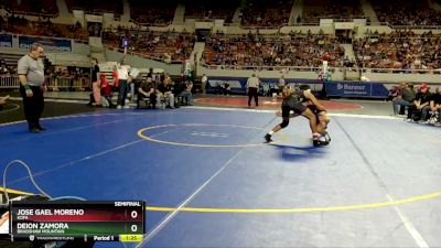 D2-132 lbs Semifinal - Deion Zamora, Bradshaw Mountain vs Jose Gael Moreno, Kofa