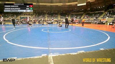 95 lbs 3rd Place - Priseis Hancock, Chickens Wrestling vs Adison Schlotfeld, Nebraska Wrestling Academy