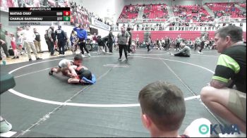 58 lbs Semifinal - Matias Chay, Harrah Little League Wrestling vs Charlie Gastineau, Standfast