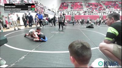 58 lbs Semifinal - Matias Chay, Harrah Little League Wrestling vs Charlie Gastineau, Standfast