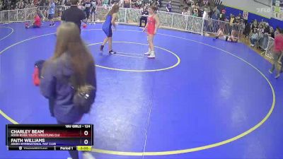 124 lbs Round 2 - Charley Beam, Hood River Youth Wrestling Clu vs Faith Williams, Askeo International Mat Club