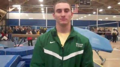 William and Mary's Landon Funicieillo on his huge triple back off rings, tsuk double, and goals for the season