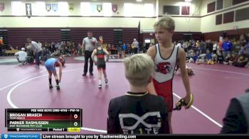 PW-14 lbs Quarterfinal - Brogan Brasch, Team Bosco vs Parker Rasmussen, East Buchanan Mat Club