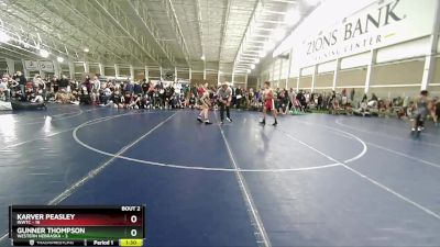 92 lbs Champ Round 1 (16 Team) - Gunner Thompson, Western Nebraska vs Karver Peasley, INWTC