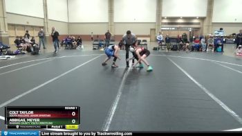 96 lbs Round 1 - Colt Taylor, South Paulding Junior Spartans vs Abbigail Meyer, Madison County Youth Wrestling