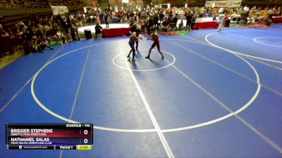 110 lbs Quarterfinal - Bridger Stephens, Ebbetts Pass Wrestling vs Nathaniel Salas, Team Selma Wrestling Club