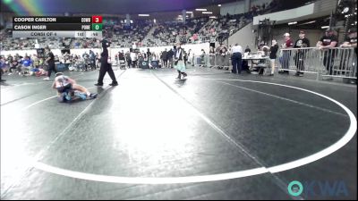 61 lbs Consi Of 4 - Cooper Carlton, Cowboy Wrestling Club vs Cason Inger, Powerhouse