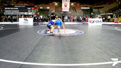 Junior Boys - 126 lbs Champ. Round 1 - Vincent Ramirez, Delta Wrestling Club vs Bryer Williams, Chico High School Wrestling