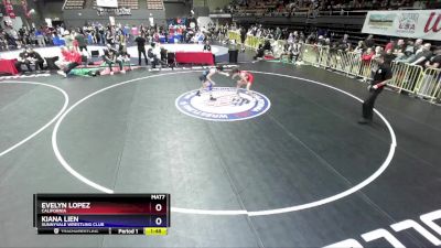 100 lbs Cons. Round 3 - Evelyn Lopez, California vs Kiana Lien, Sunnyvale Wrestling Club