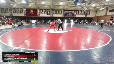 197 lbs Champ. Round 1 - Almazbekov Abdymanap, Chabot College vs Adrian Zamzow, Skyline College