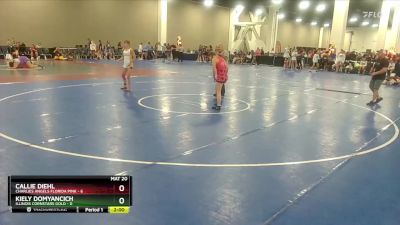 105 lbs Round 2 (8 Team) - Callie Diehl, Charlies Angels Florida Pink vs Kiely Domyancich, Illinois Cornstars Gold