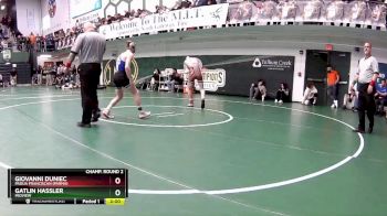 132 lbs Champ. Round 2 - Gatlin Hassler, Midview vs Giovanni Duniec, Padua Franciscan (Parma)