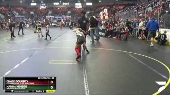 58 lbs Cons. Round 2 - Chase Doughty, Peer Pressure Elite Wrestling vs Hanna Hensen, Michigan Revolution