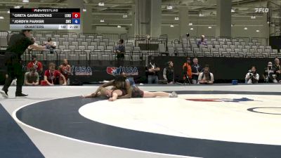 140 lbs Quarters - Greta Garbuzovas, Lumpkin County High School Wrestling vs Jordyn Parker, Silverback Wrestling Club