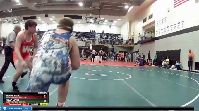 285 lbs Semifinal - Brady Beck, Rochester Wrestling Club vs Isaac Moss,  Delta Wrestling Club Inc.