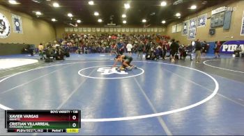 138 lbs Champ. Round 2 - Cristian Villarreal, Evergreen Valley vs Xavier Vargas, Righetti