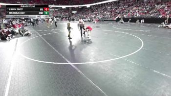 D1-126 lbs Quarterfinal - Aspen Tritz, Wisconsin Rapids Lincoln vs Maximus Hay, Brown Deer/Messmer/Shorew.