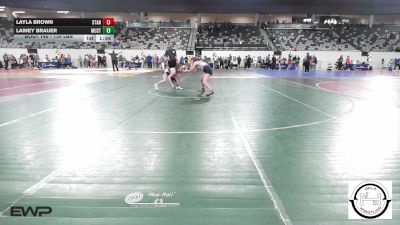 130 lbs Quarterfinal - Layla Brown, Standfast vs Lainey Brauer, Mustang Middle School