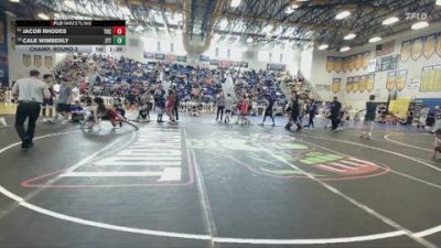 132 lbs Champ. Round 2 - Cale Wimberly, Jesuit Tampa Tigers vs Jacob Rhodes, Mater Lakes