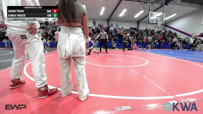 37 lbs Rr Rnd 3 - Zadie Todd, Eufaula Ironheads Wrestling Club vs Carly Holtz, Coweta Tiger Wrestling