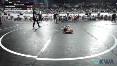 66 lbs Quarterfinal - Zane Sparks, Elgin Wrestling vs Waylon Cartwright, Keystone Kids Wrestling Club