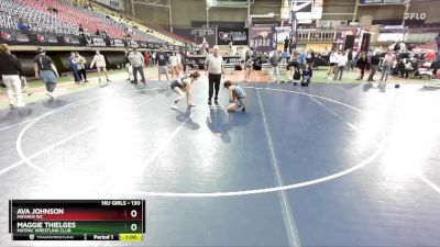 130 lbs Cons. Round 3 - Maggie Thielges, MATPAC Wrestling Club vs Ava Johnson, Mayhem WC